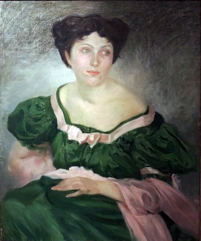 L'abito verde - Museo Giorgio Kienerk, Fauglia, Pisa